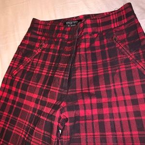 High Waisted Plaid Pants